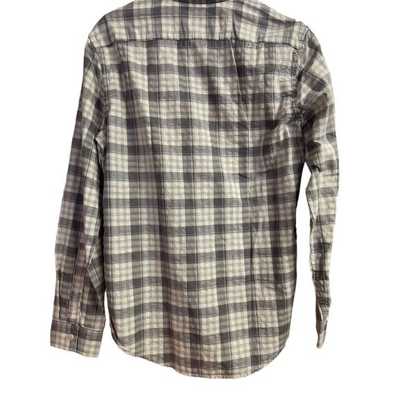 Eddie Bauer Men's Pockets Button-Up Long Sleeve Cotton Hi-Lo Plaid Shirt Size S - Picture 9 of 9